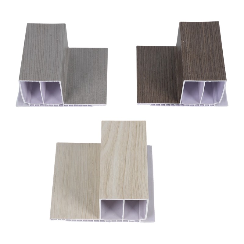 Hohle, ineinandergreifende, stufenprofilierte WPC-Wandpaneel mit Holzmaserung